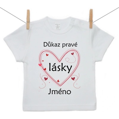 Boodyy tričko s krátkým rukávem Důkaz pravé lásky