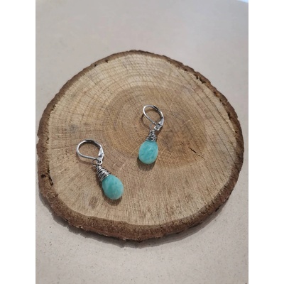 Melvys náušnice slzičky Amazonit 0001184