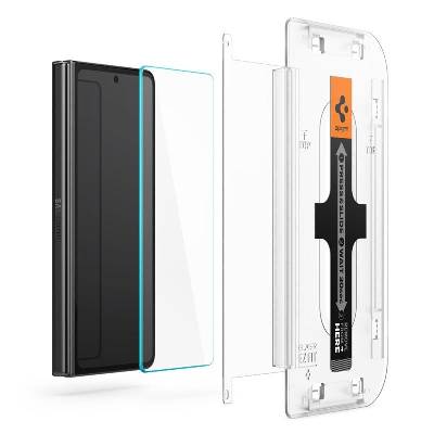 2 броя стъклени защитни покрития за дисплея на Samsung Galaxy Z Fold5 - Spigen Glas. tR EZ Fit Tempered Glass 2 Pack (прозрачен) (AGL06523)