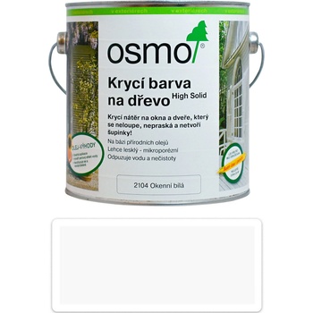 Osmo 2104 Krycí barva na dřevo 2,5 l Okenní bílá