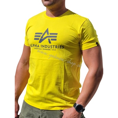 Alpha Industries Basic T-shirt Empire yellow tričko pánske žltá
