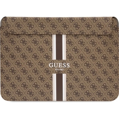 Guess PU 4G Printed Stripes Computer Sleeve 13/14" Brown GUCS14P4RPSW