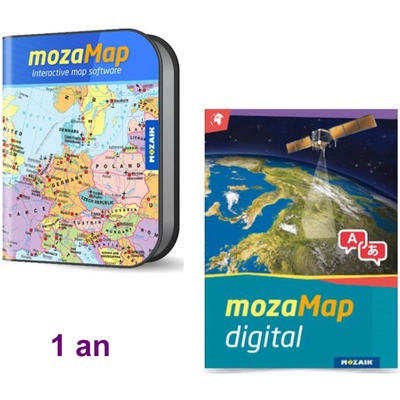 Moza Гимназиални класове - Цифров многоезичен атлас по география, 1 година (ms-4095d-1)