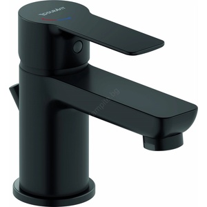 Duravit DC1013001046 - Смесител за мивка D-CODE с изпразнител, матово черен (DA0034)