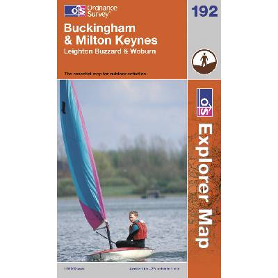 Buckingham / Milton Keynes 1:25.000 turistická mapa OS #192