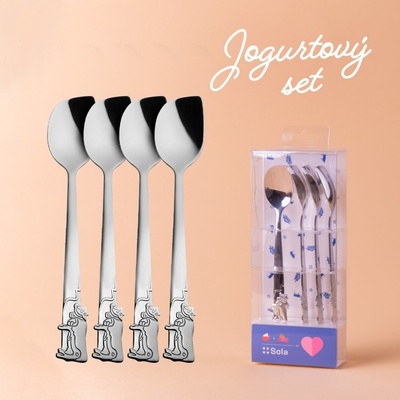 Sola Jogurtová lžička set 4 ks Swiss Cow 180024
