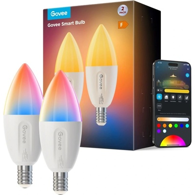 Govee Smart žárovka RGBWW 5W-50W 450lm E14 Long Life 2ks Matter B600CCC1