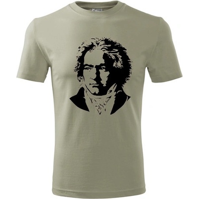Tričko Beethoven khaki