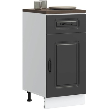 vidaXL Кухненски шкаф, "Kalmar", черен, инженерно дърво (853468)