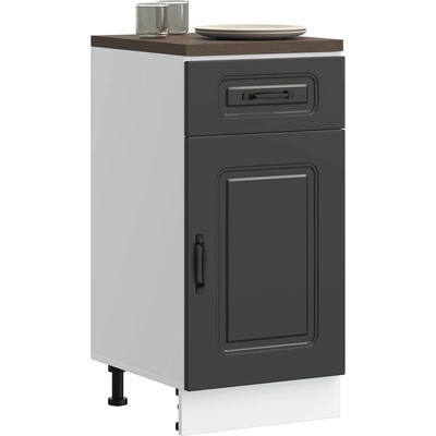 vidaXL Кухненски шкаф, "Kalmar", черен, инженерно дърво (853468)