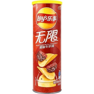 Lay's bramborové chipsy s příchutí černého pepře a Rib Eye steaku 90 g