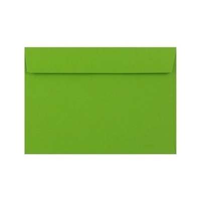 Obálka farebná C6 120g,114x162mm s pásikom,zelená (bal=5ks)