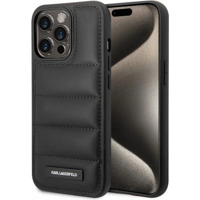 KARL LAGERFELD Калъф Karl Lagerfeld, Quilted Puffy Metal за iPhone 15 Pro, KLHCP15LPSQAK (KLHCP15LPSQAK)