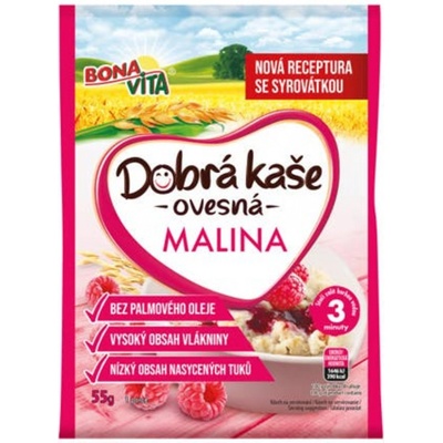 Bonavita Dobrá kaše ovesná s malinami 55 g