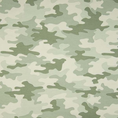 Teplákovina nepočesaná zelený army vzor, š.150