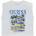 GUESS Бяла Oversize тениска за момиче с цветна щампа и кристали Guess