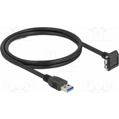 Delock 80483 USB A vidlice USB B micro zástrčka úhlová 1m černý