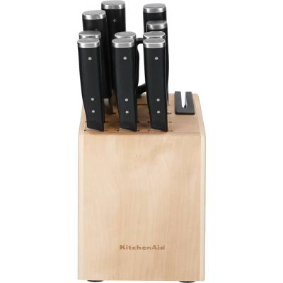 KitchenAid Gourmet sada nožů s březovým blokem 12 ks KAG12STSNBXOBQ