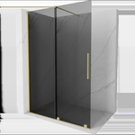 Mexen Velar плъзгаща се душ стена Walk-in 150 x 200 см, графит 8 мм, златно четкано - 871-150-000-43-55 (871-150-000-43-55)