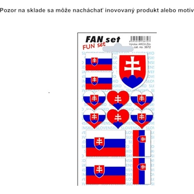 Samolepky FUN- set-SR 3672 znak+vlajky