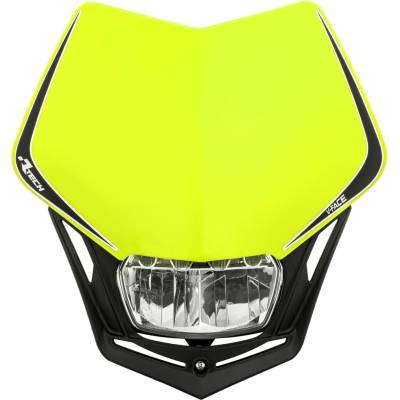 UNI predná maska aj so svetlom V-Face FULL LED, RTECH (neonovo-čierna)