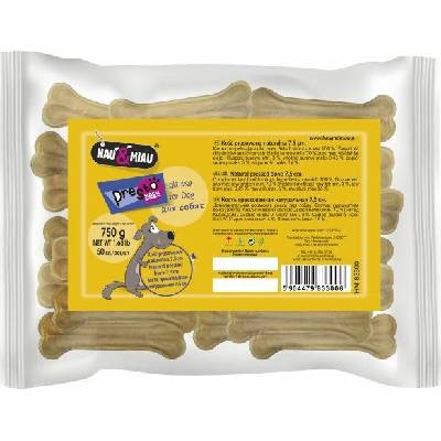 Hau&Miau Hau Miau PRESSED BONE NATURAL 7,5 cm 50 ks škatuľa škatuľa 750 g