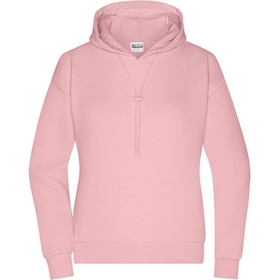 James&Nicholson dámska mikina s kapucňou 8033 Soft Pink