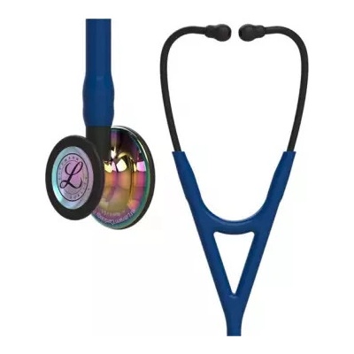 3M Littmann Cardiology IV : Navy Blue, Rainbow Finish - Black Steam - 6242
