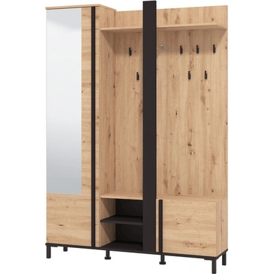 Sconto Predsieňová zostava JOSEFINA 3 dub artisan/čierna