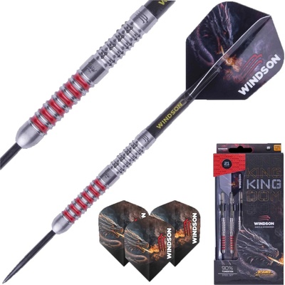 Set šipek s kovovými hroty Windson KINGDOM 21 G Mix,Stříbrná