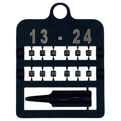 E-Z Split Ring Kroužky číselné, 3 mm/ černé 13-24