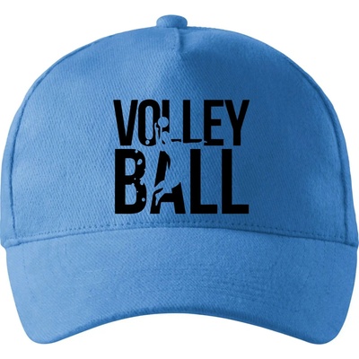 Volleyball nápis so zahnutým šiltom a mosaznou sponou Svetlomodrá