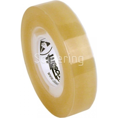 ESD lepicí páska Wescorp, průhledná, celulózová, 12 mm x 32,9 m