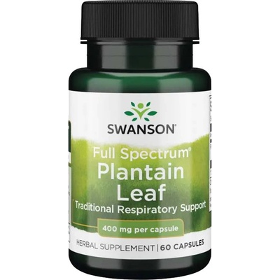 Swanson Plantain Jitrocel Větší 400 mg 60 kapslí