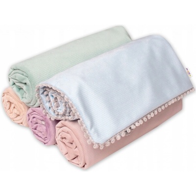 Baby Nellys Dětská deka Velvet sv. růžová
