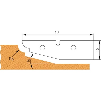 IGM Profilový nůž H 60x16x2mm pro F632-182