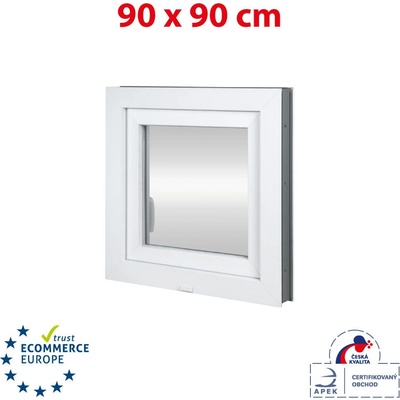 Okna Hned Plastové okno 900 x 900 mm bílé otevíravé i sklopné levé