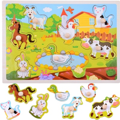 JOKOMISIADA vkladacie puzzle zvieratká z farmy 7 dielikov