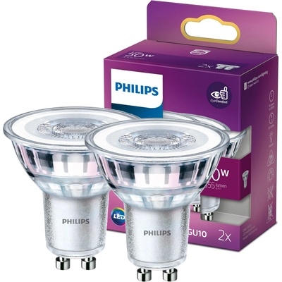 Philips 2x LED halogenová žárovka GU10 PAR16 4,6W = 50W 355 lm 2700K teplá bílá