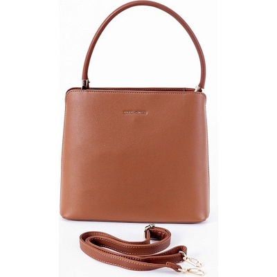 David Jones Paris Tříoddílová elegantní kabelka do ruky 6840-2 hnědá