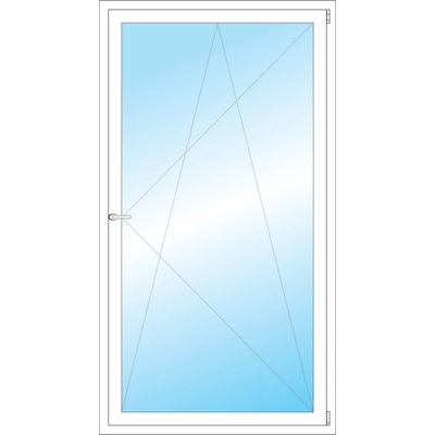 OKNA HNED Plastové okno 101x185 cm bílé otevíravé a sklopné pravé