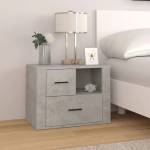 vidaXL Нощно шкафче, сиво, 60x36x45 см, инженерно дърво (816740)