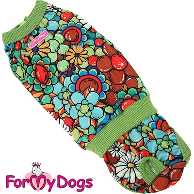 FOR MY DOGS Hárací overal MULTICOLOUR FLOWERS