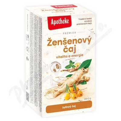 Apotheke Premier Ženšen čaj vitalita energie 20 x 2 g