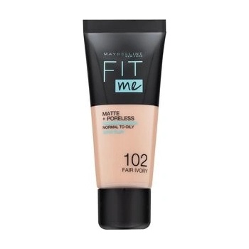 Maybelline Fit Me! Foundation Matte + Poreless 102 Fair Ivory tekutý make-up s matujícím účinkem 30 ml