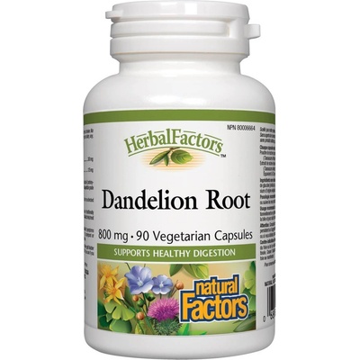 Natural Factors Herbal Factors Dandelion Root, 425 mg, 90 веге капсули, Natural Factors