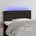 vidaXL LED горна табла за легло, черна, 90x5x78/88 см, плат (3121736)