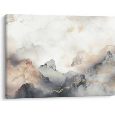 Obraz - Abstrakce hor s texturou mramoru, jednodílný 70x50 cm