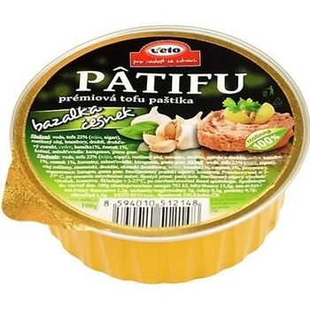 Veto Eco Paštéta Patifu tofu bazalka a cesnak 100g