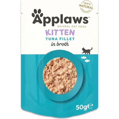 Applaws Natural Kitten ve vývaru 48 x filet z tuňáka 50 g